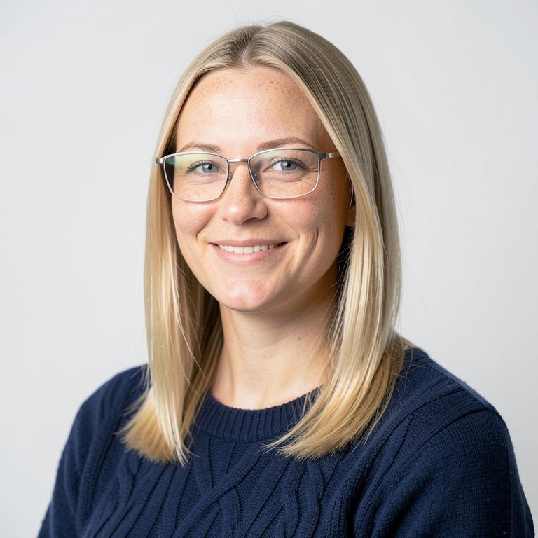 AI-generated portrait of Hannah Lindqvist, a fictional character