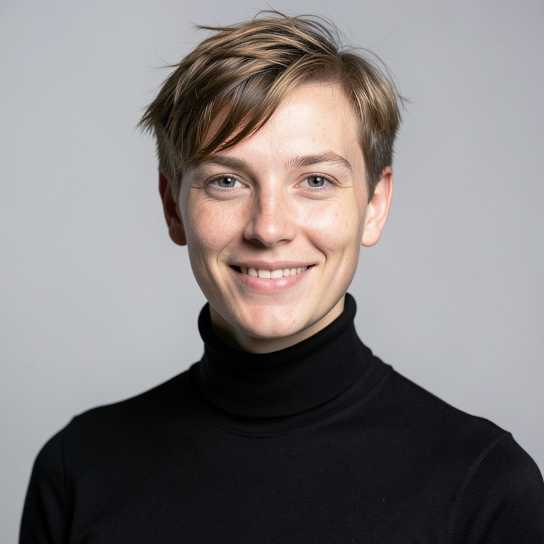 AI-generated portrait of Sam Kowalczyk, a fictional character
